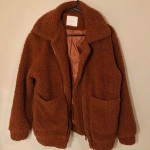 Brown Teddy Bear Jacket by Elodie